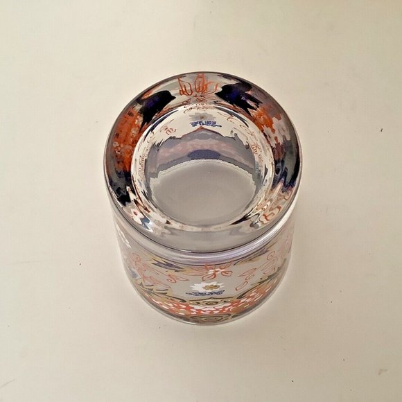 CERA GLASS 1 DOF Imari Design Blues Golds Oranges Pattern #CGP31 EXCELLENT COND! - Picture 6 of 6